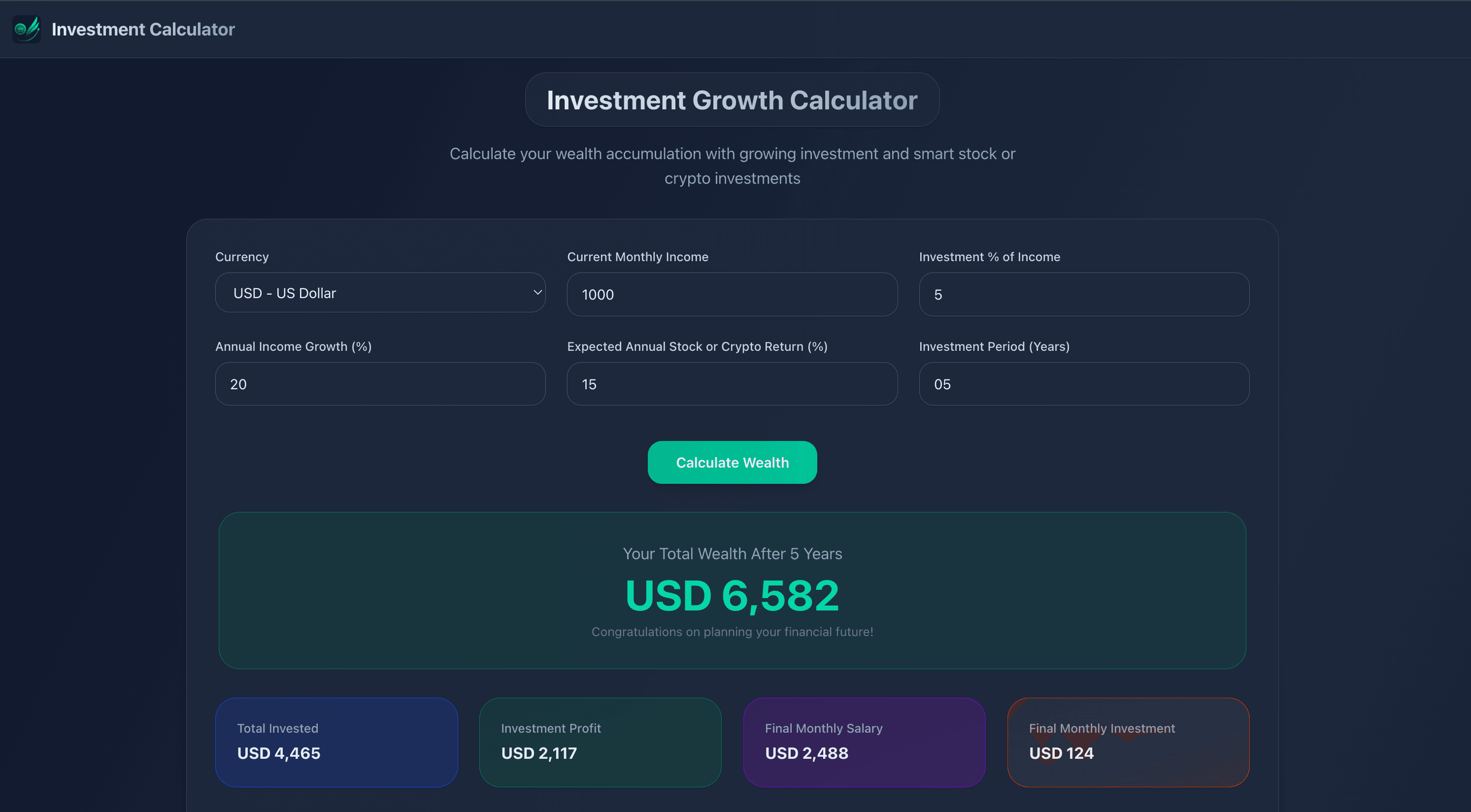 Investment Calculator